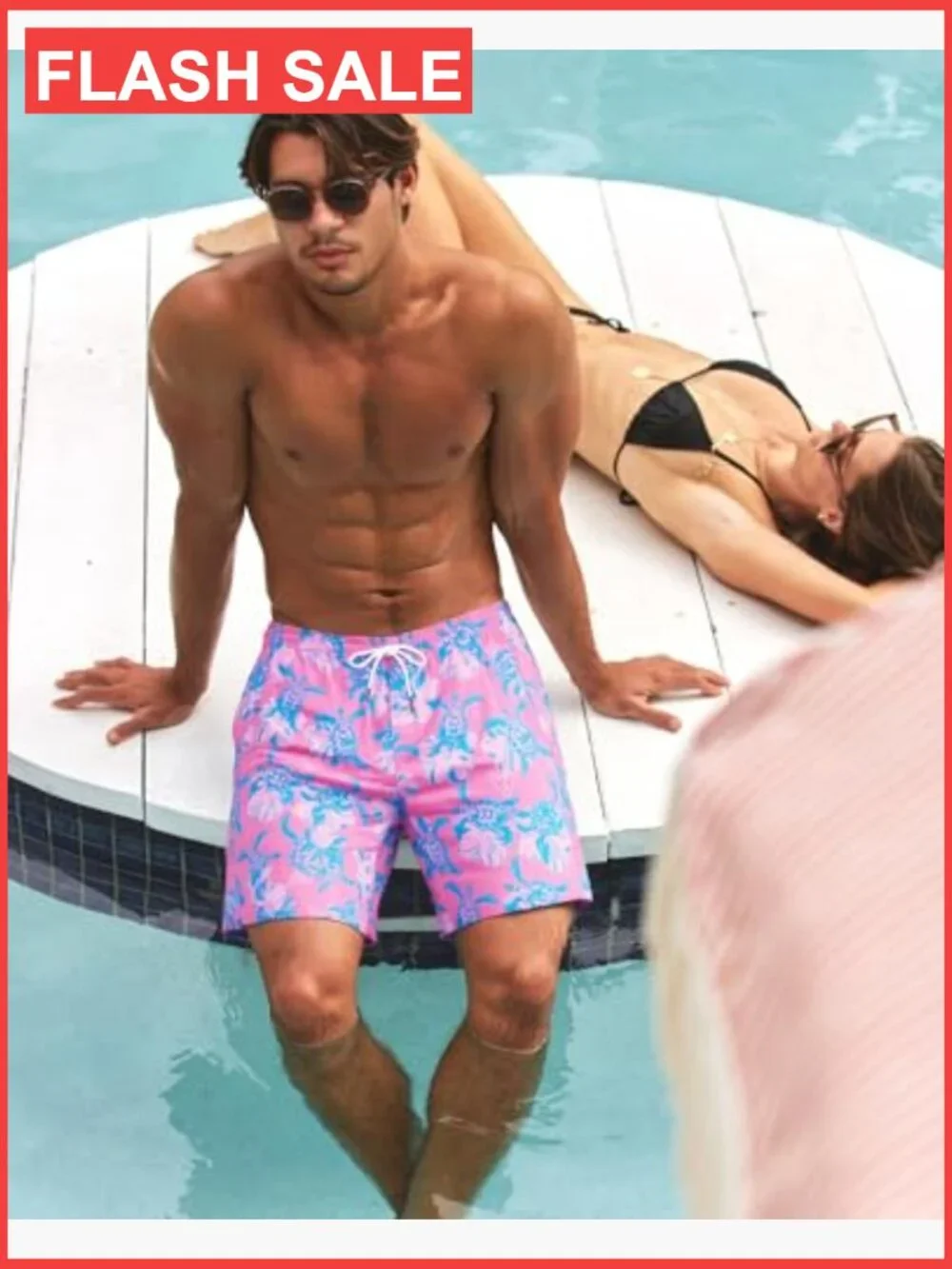 Mens Swim Trunks with Compression Liner 7 Inch Quick Dry Stretch Board Shorts